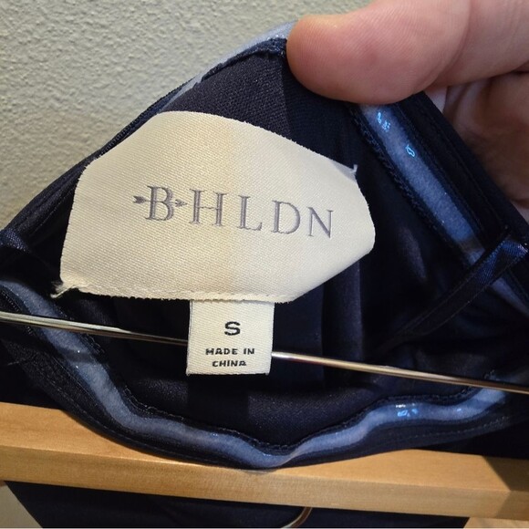 BHLDN Adalynn Strapless Stretch Crepe Maxi Gown Sz S Navy NWOT - Picture 7 of 7